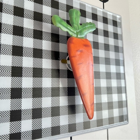 Happy Easter Sign Black and White Buffalo Check 9.5x18" New - Picture 5 of 5